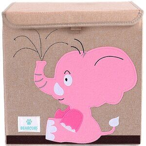 Baby Girl Room Decor Pink Elephant Storage Box | Folding Storage Toys Clothes